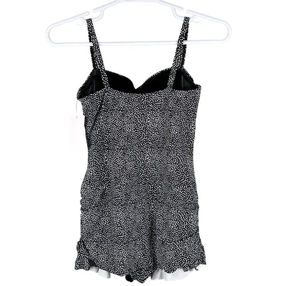 Swimsuits For All 14 Black White Polka Dot Swimdress Marilyn Monroe Inspired - Picture 6 of 12